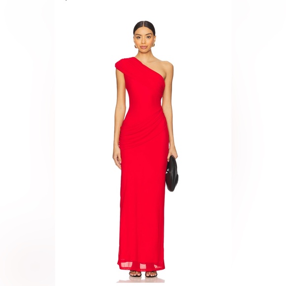 superdown Dresses & Skirts - Red One-Shoulder Superdown Dress